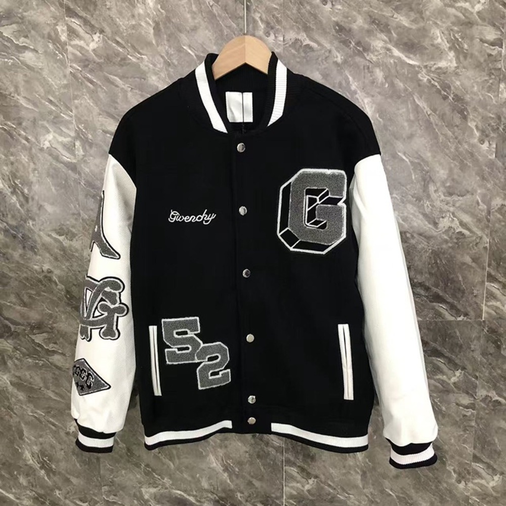 Givenchy Embroidered Black Baseball Jacket